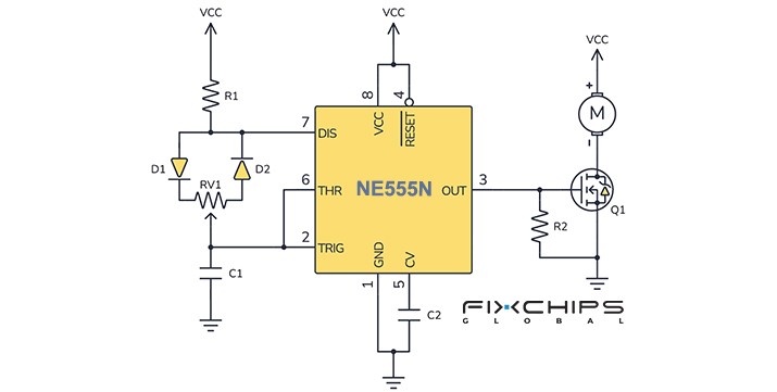 NE555N Timer - Structure, Pinout, Modes and Uses