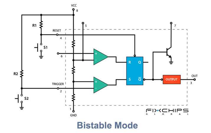 NE555N Timer - Structure, Pinout, Modes and Uses